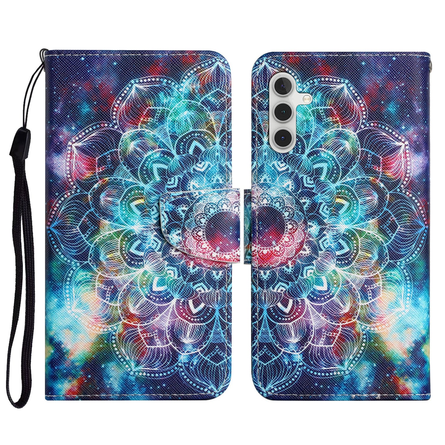 Pattern Printing PU Leather Cover for Samsung Galaxy S23 FE Cross Texture Wallet Phone Case with Strap Pattern Printing PU Leather Cover for Samsung Galaxy S23 FE Cross Texture Wallet Phone Case with Strap